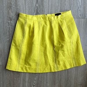 J Crew Yellow A line Skirt size 12